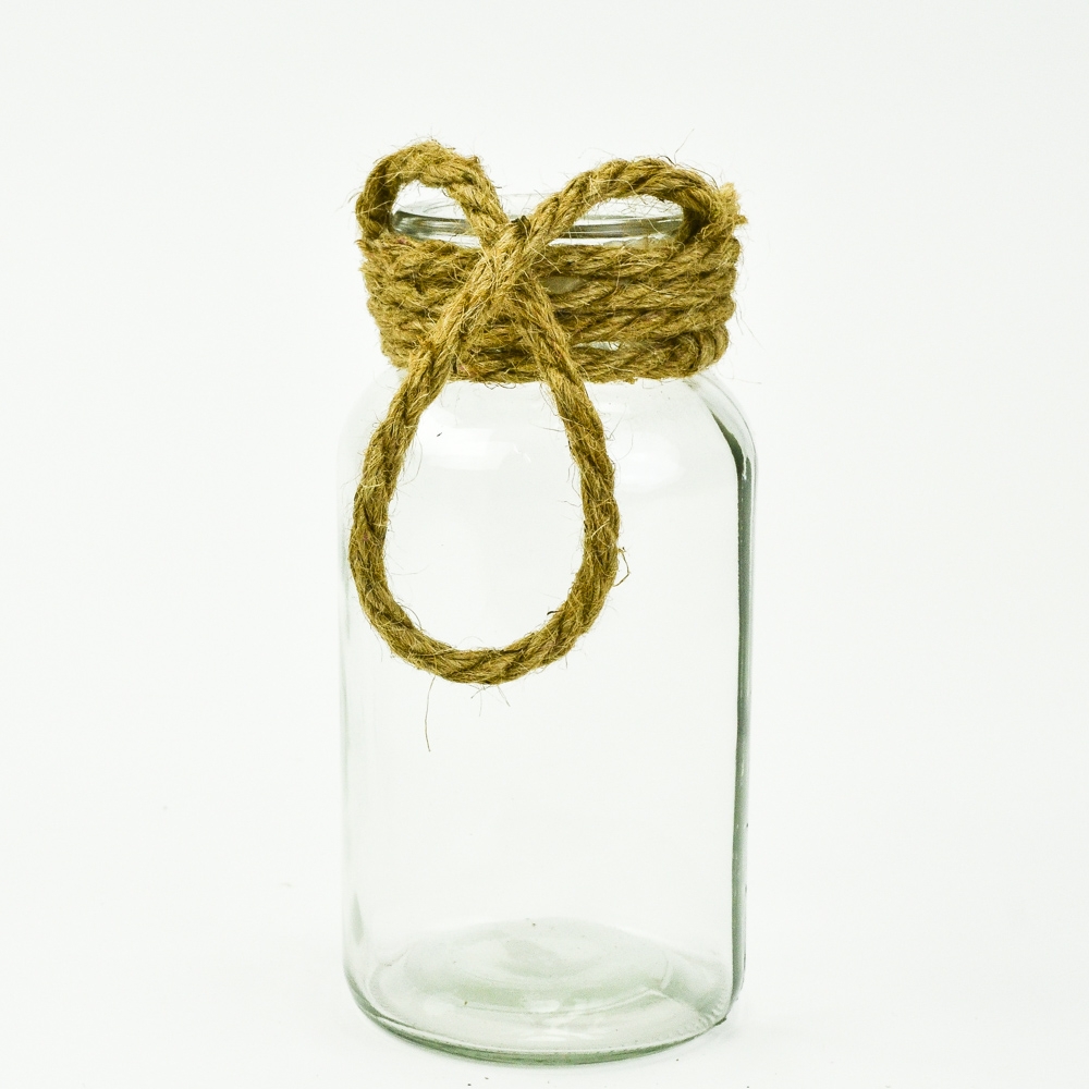 Rope Hanging Glass Jar