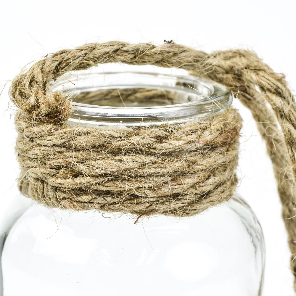 Rope Hanging Glass Jar 2