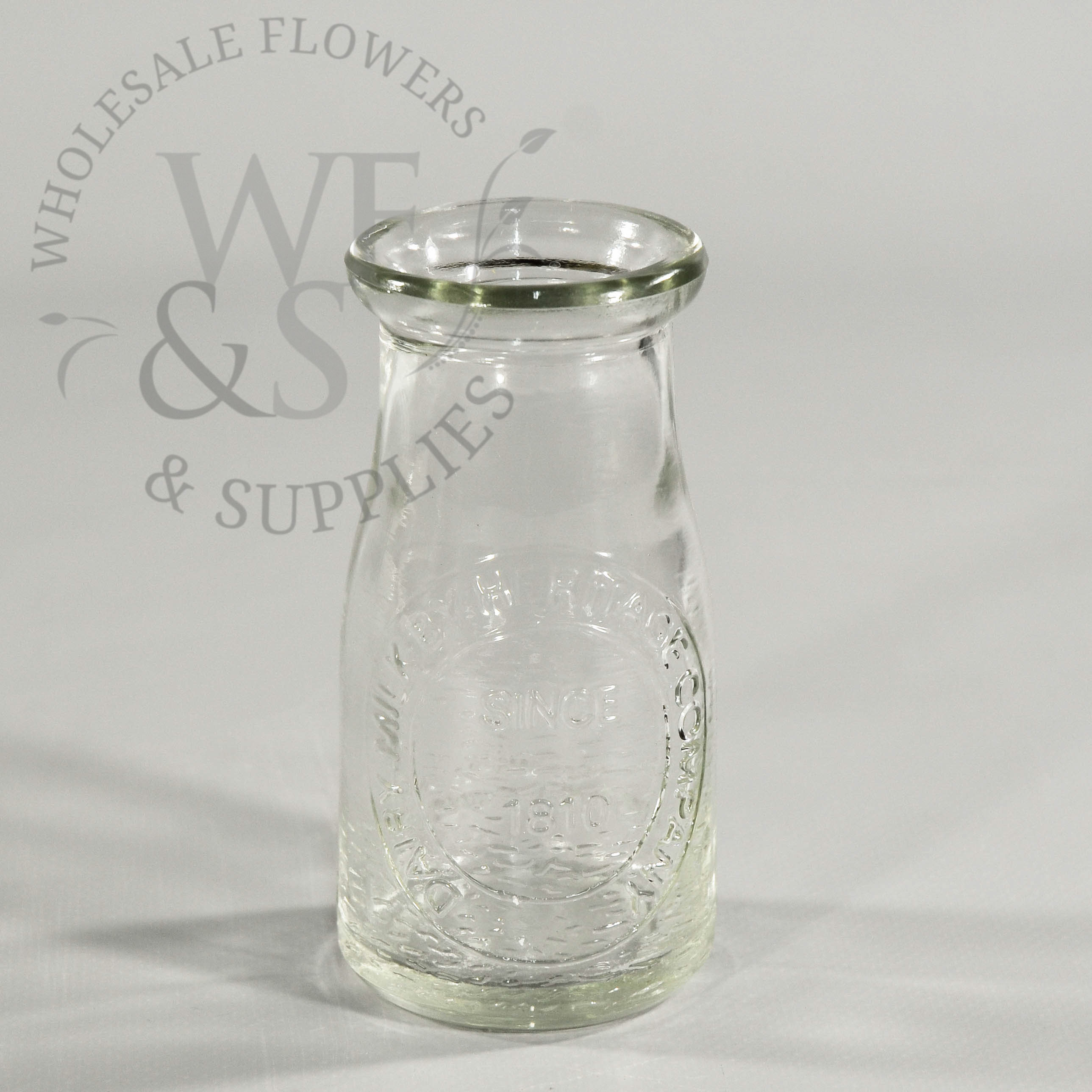 Mini Milk Glass Bottle 4.5"