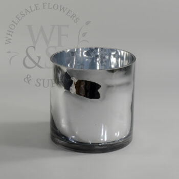 Mirrored Glass Cylinder Vase 6 x 6