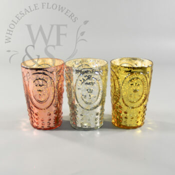 Gold, Rose Gold,Silver Fleur De Lis Votive Cup