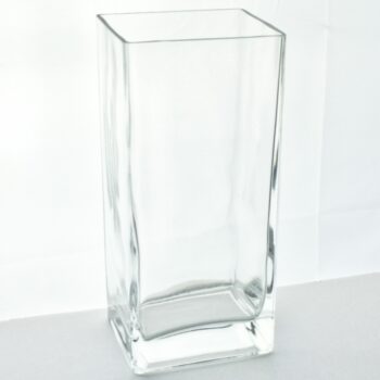 Glass Block Vase 9 x 4 x 3