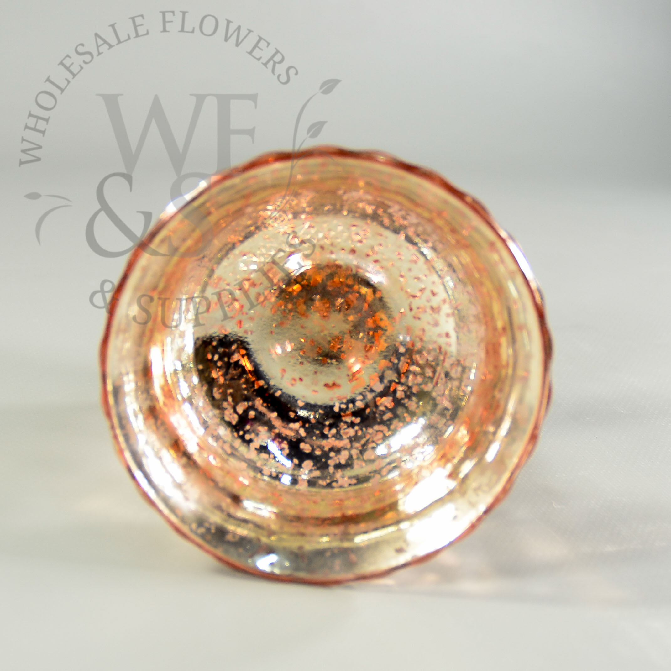 Rose Gold Glass Pedestal Compote 4.8"