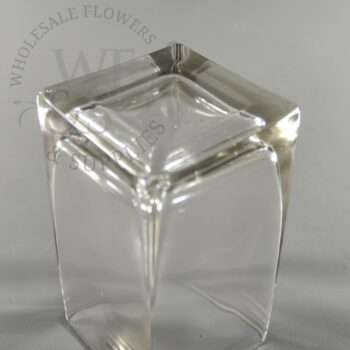 Glass Block Vase 6-inch x 4-inch base