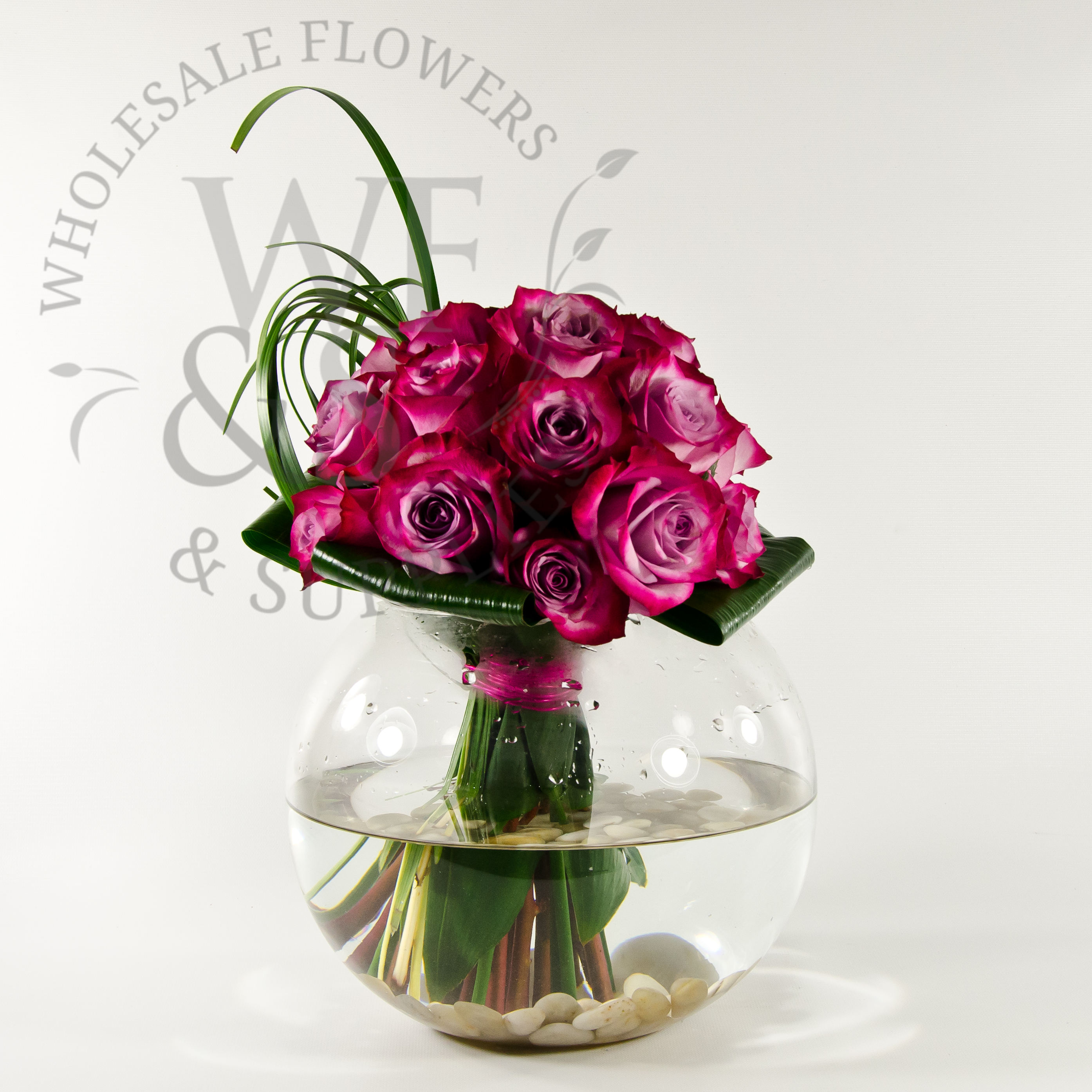 Glass Bowl Vase Flower Arrangement