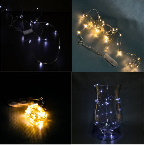 Pack Mini Deco String Lights - String of 40 Lights -Cool White Warm White