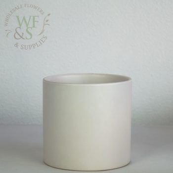 White Matte Ceramic Cylinder 6"