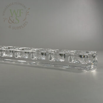 Crystal clear glass candle holder 2