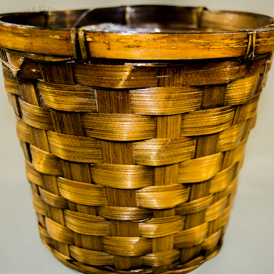 Round Tapered Wicker Basket 6.5"