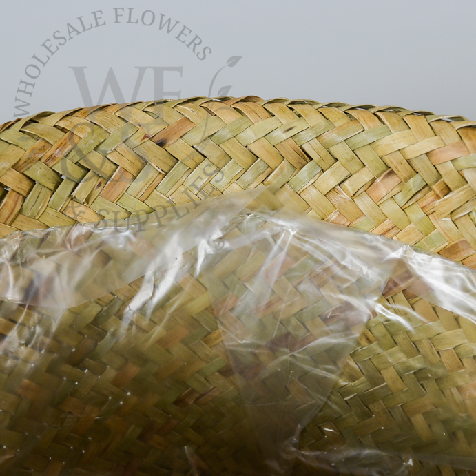 8" Round Palm Wicker Basket