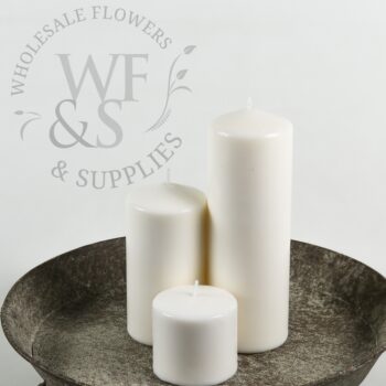 Pillar Candles White 3 inches tall