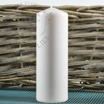 Pillar Candles White 9 inches Tall 6