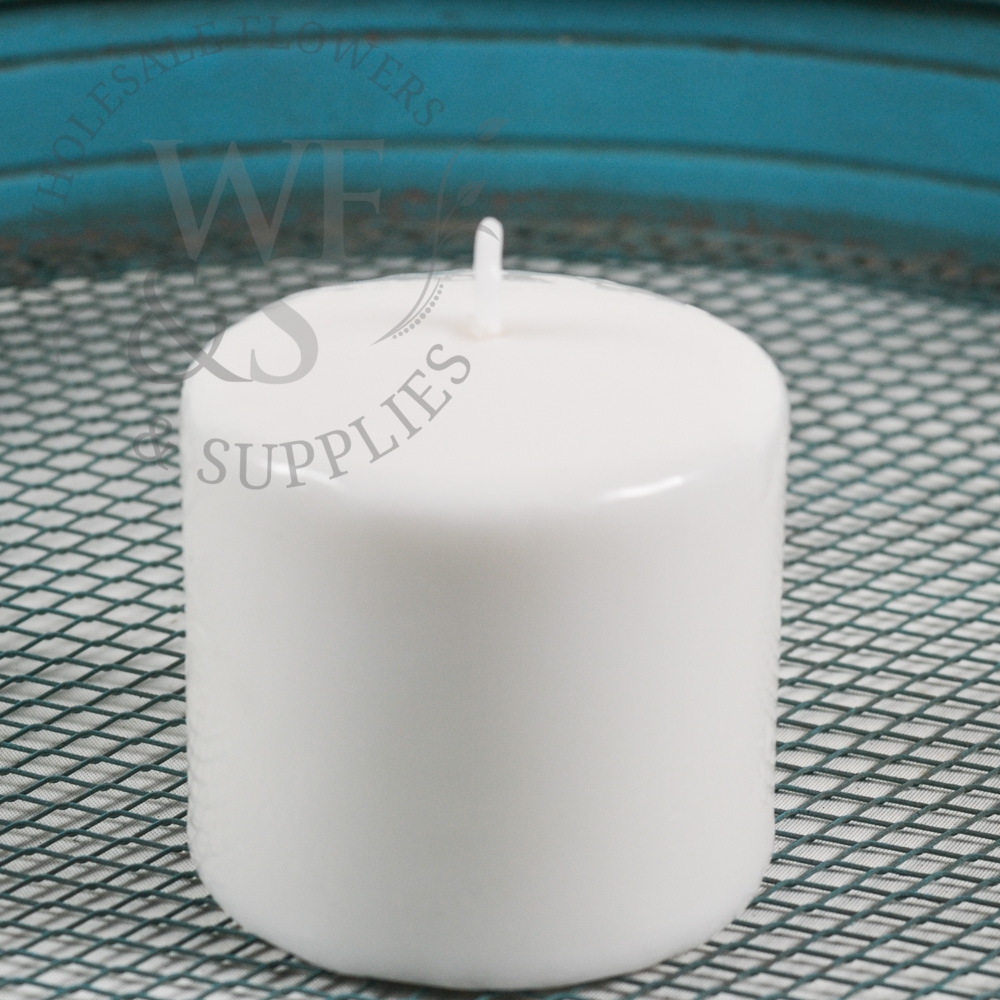 Pillar Candles White 3 inches tall