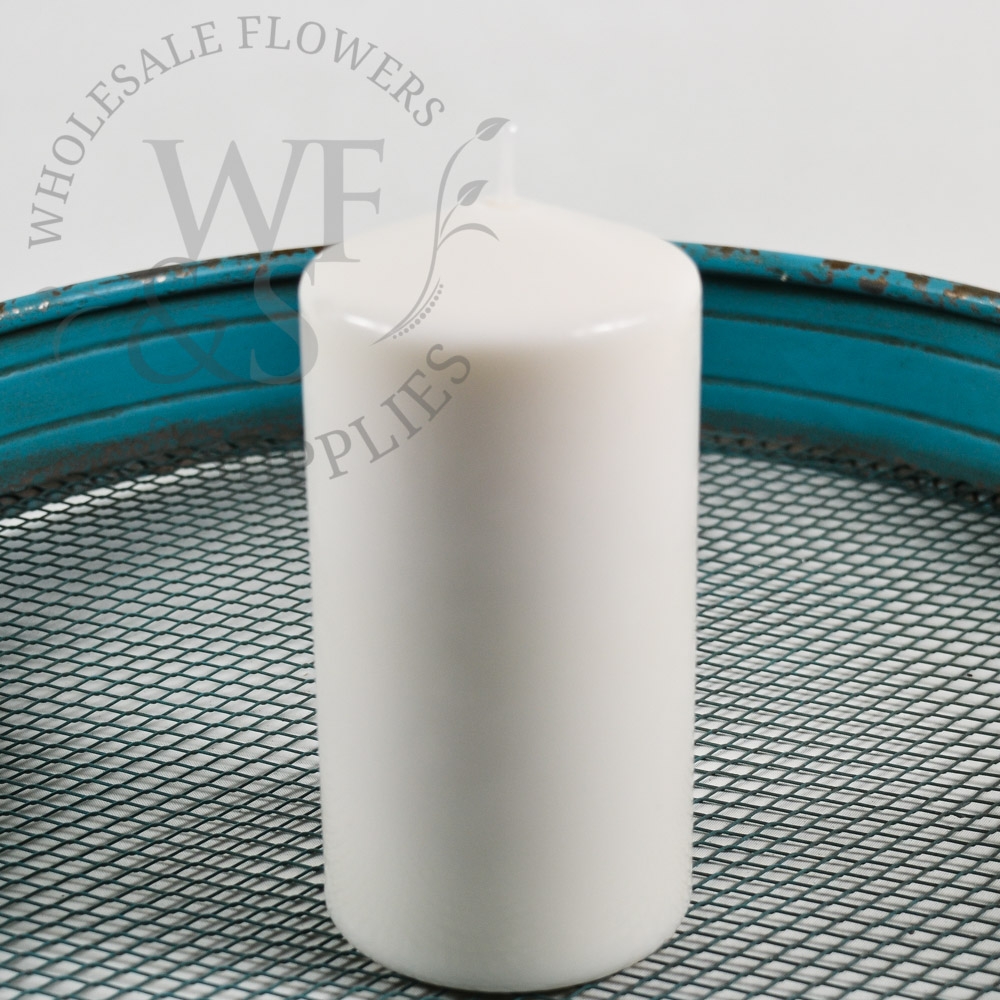 Pillar Candles White 6 inches Tall 2