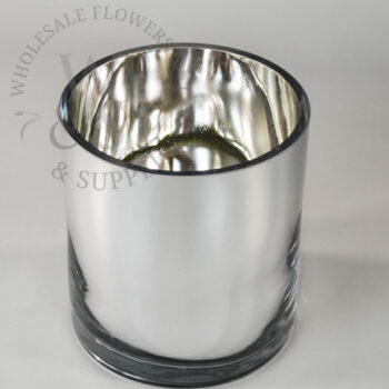 Mirrored Glass Cylinder Vase 6 x 6