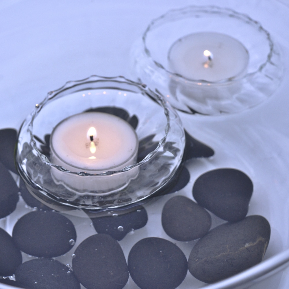 Floating Glass Tealight Votive Candle Holder