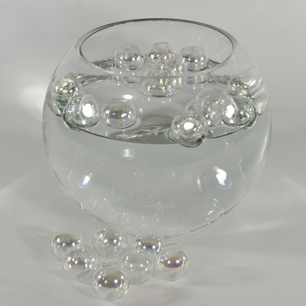 Clear Glass Bubble Bowl 8-inch waterClear Glass Bubble Bowl 8-inch