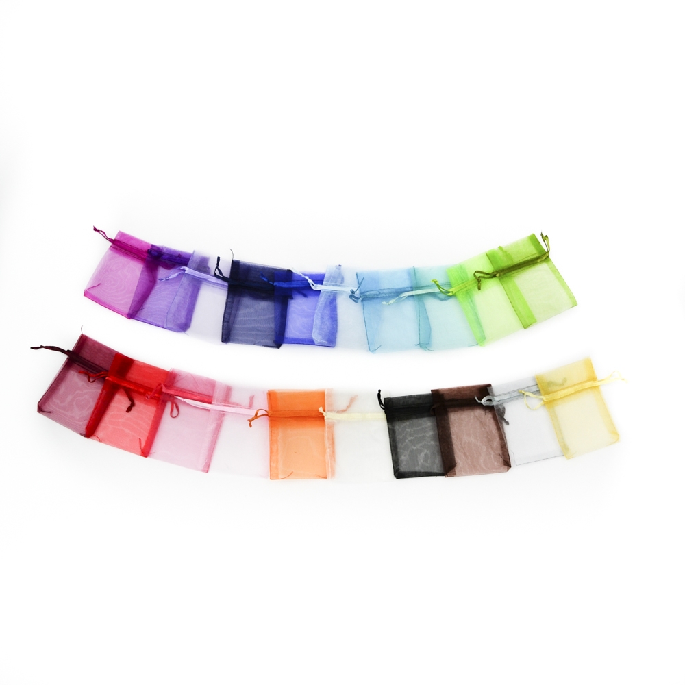 100% Polyester Organza Pouch Bags assorted colors 2