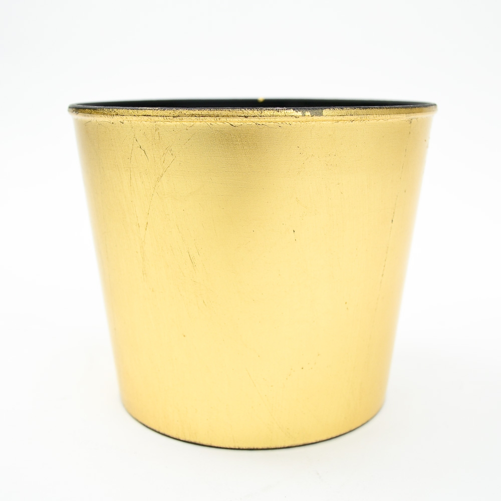 Large Recycled Plastic Pot - Gold 2