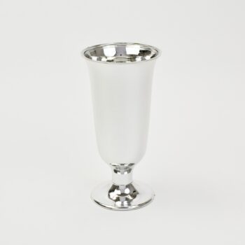 8 inch Silver Plastic Chalice Vase 2