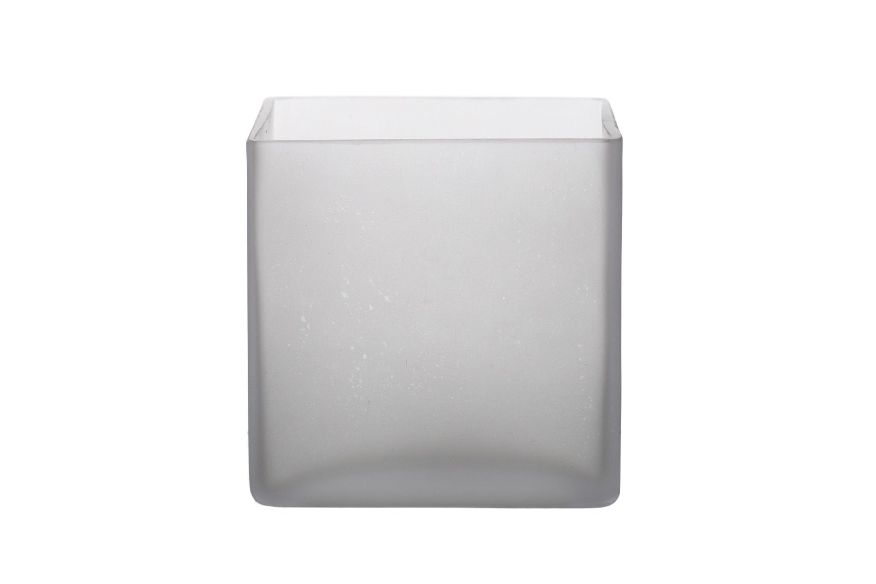 Frosted Square Glass Cube Vase 5-inch x 5-inch