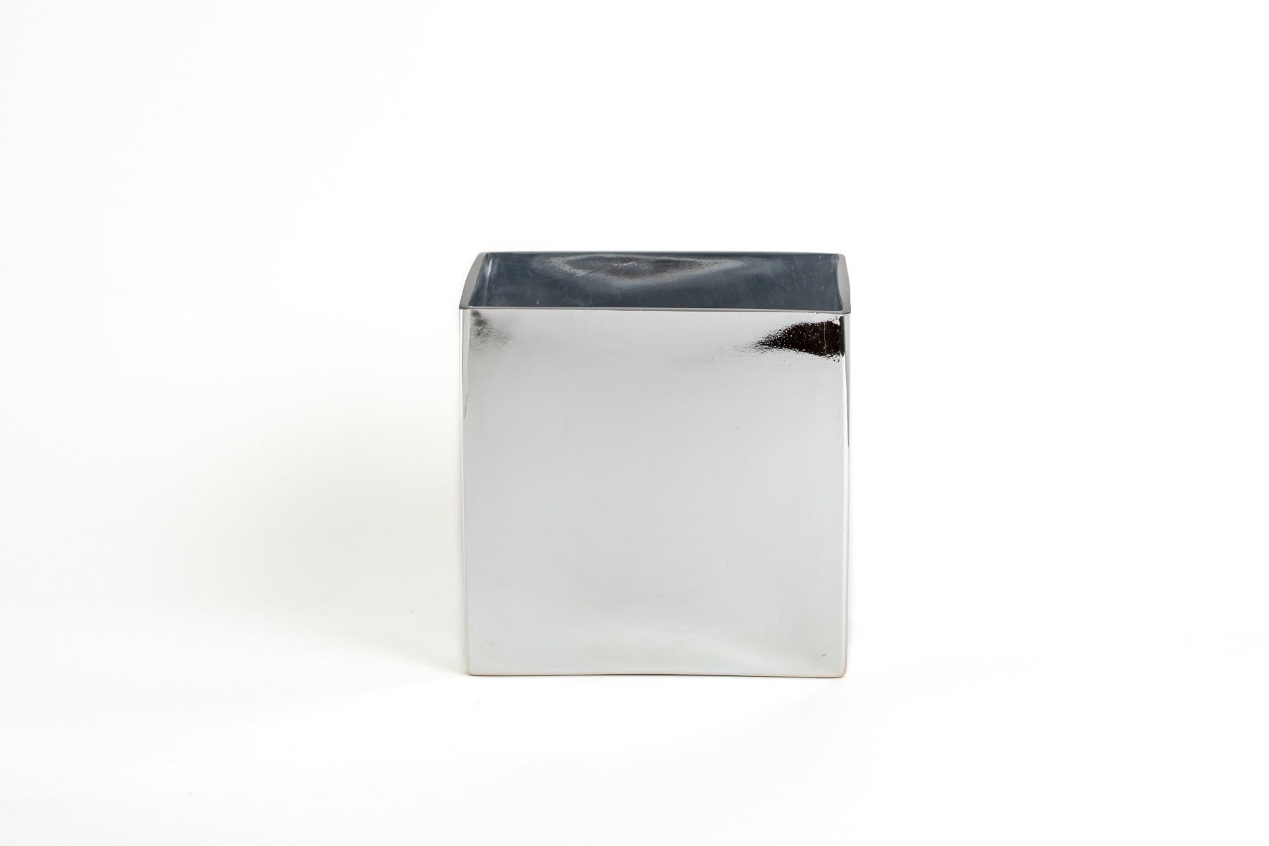 Mirror Glass Square Vase 6"x6"