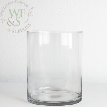 10-inch tall  x 8-inch wide  Glass Cylinder Vase