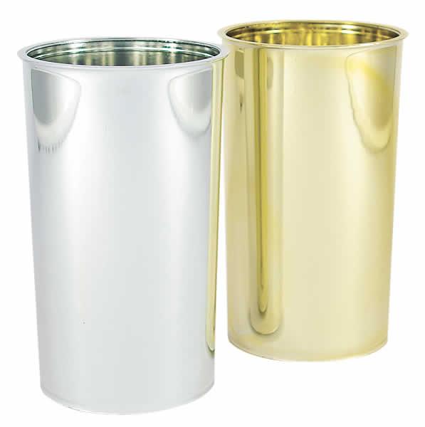 Plastic Cylinder Vases in Gold or Silver 7"