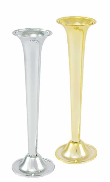 Gold or Silver Plastic Bud vases  8"