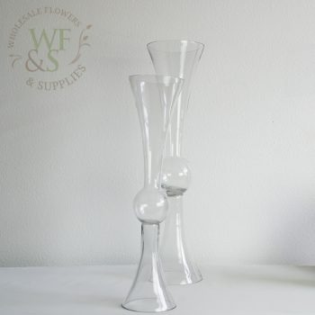 Glass Trumpet Vase Double Sided 24" two vases