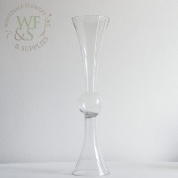 Glass Trumpet Vase Double Sided 24"